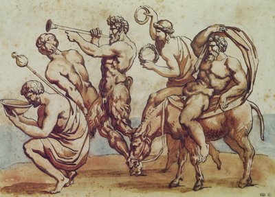 Bacchanaal door Theodore Gericault